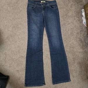 Heritage Dark Blue Flared Cut, Low Rise Jeans